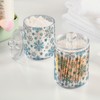 Gredecor Christmas Winter Qtip Holder Dispenser 2 Pack Silver Blue