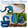 2PCS 3D Printed Snake in Egg, 3D Printed Animals Fidget