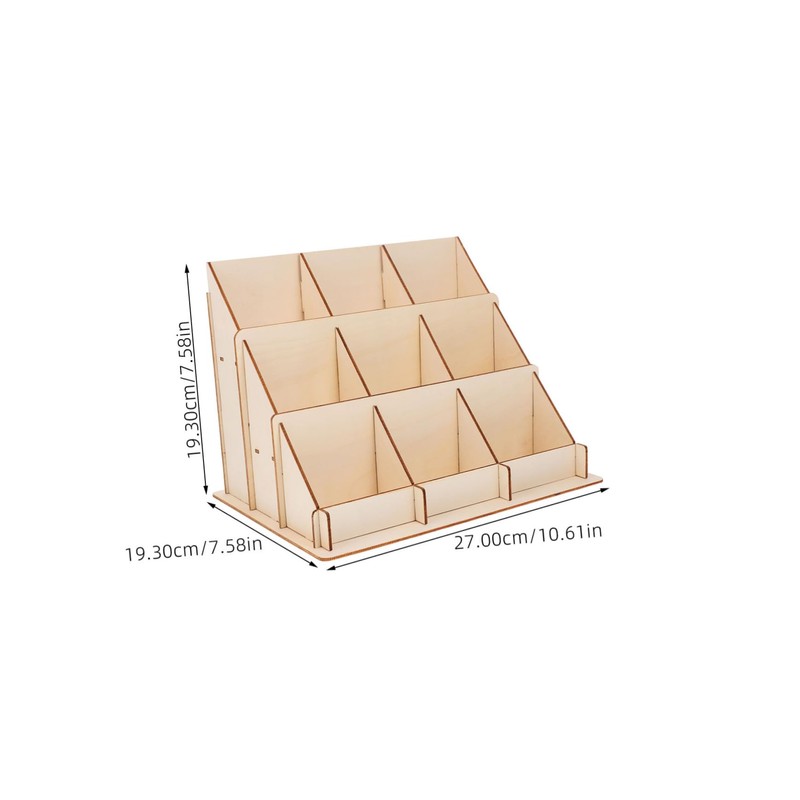 SHINEOFI Wooden Card Display Stand Display Shelves 3 Tiered Display