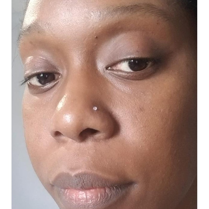 QWALIT Clear Nose Studs and Rings for Work - Plastic