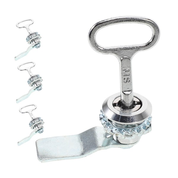 KOMBIUDA 4 Sets Outdoor Garbage Can Locks with Metal Triangular