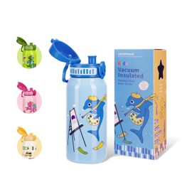 UZSPACE Children's Stainless Steel Water Bottle, Leak-Proof, 550 ml Water Bottle for School, Nursery, Insulated Double-Walled Bottle with One-Handed Operation, Sports, Outdoor, Everyday,