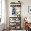 VASAGLE Hall Tree with Shoe Bench, Coat Rack Shoe Bench,