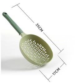 Scoop Plus Colander, Spoon Drainer/Strainer, Scoop, Drain and Serve, Dishwasher safe (Green)