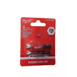 Milwaukee Tool 3 Pc. Shockwave Impact Duty Magnetizer set #2 phillips 48-32-4550
