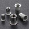 Wensilon Rivet Nut 1/4"-20UNC 100Pcs Stainless Steel 304 Finish Flat
