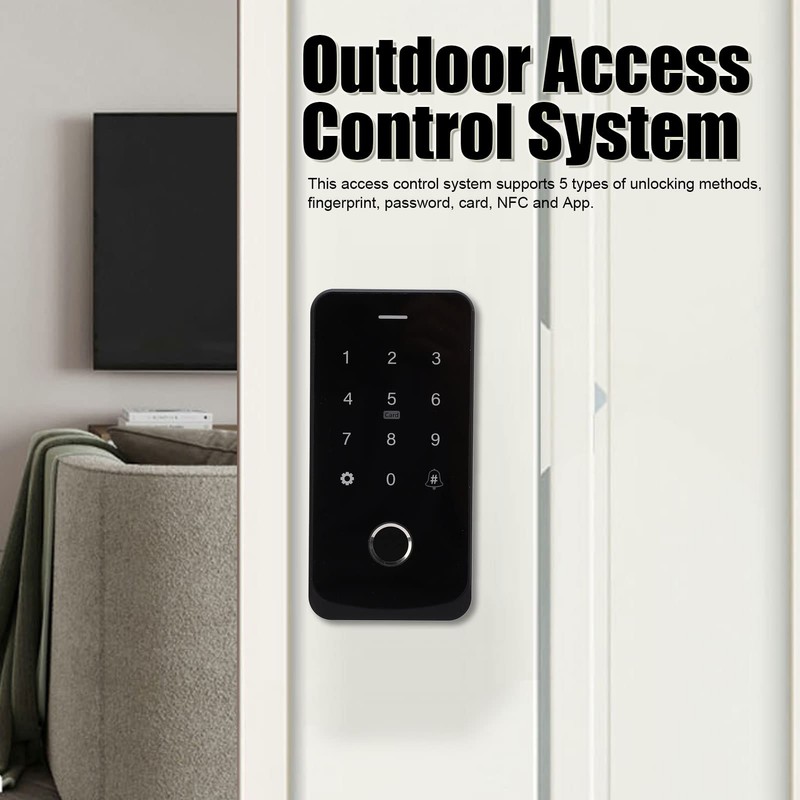 TF9 Waterproof Outdoor Door Access Control System Kit with Fingerprint,