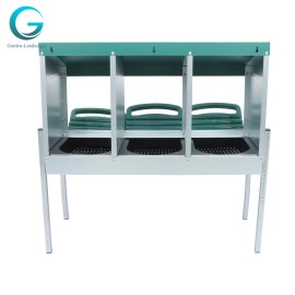 garden-landscape Automatic Egg Collection With Metal Legs 3 Holes Nesting Box For Chickens