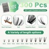 DIY Lash Extension Kit KEYYOU 300Pcs Individual Eyelash Extension Kit