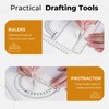 Nicpro 22 PCS Compass Geometry Tools with Case, Drafting Tools