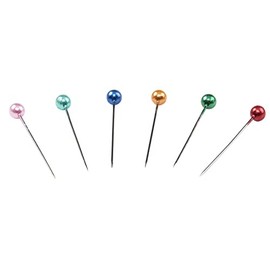 Singer 07050 - Pinzas Rectas con Cabeza perlada, tamaño 20, 150 Unidades, Multicolor