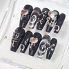 Unknown Black Handmade Nail Tips - Petite Almond / 언노운