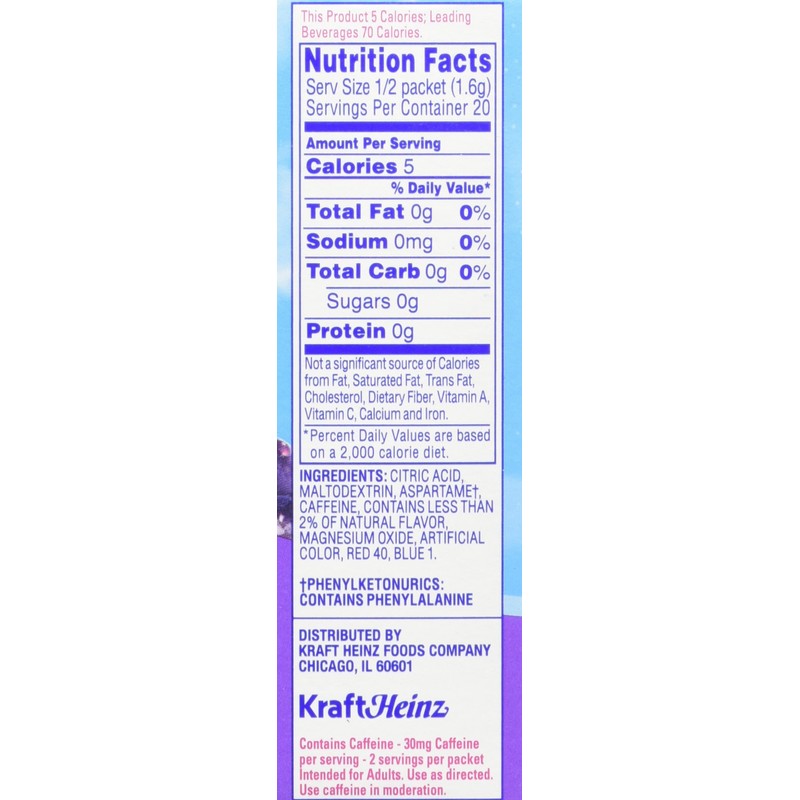 Crystal Light On The Go Energy Grape - Caffeine Energy