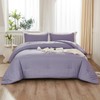 Litanika Grayish Lavender Purple Comforter Set Queen Size, 3 Pieces
