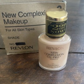 Revlon 1 REVLON New Complexion Oil-Free NATURAL BEIGE 1.2 oz Makeup Foundation VINTAGE