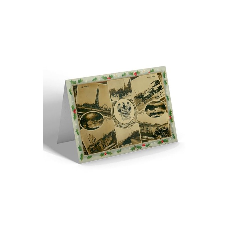 CHRISTMAS CARD - Vintage Lancashire - Blackpool (e)