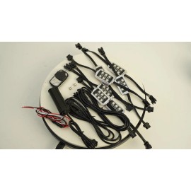 Unbranded 12Pods 12V RGB 6LED Rock Brake Light Kit Offroad Underglow Neon Lamp Waterproof