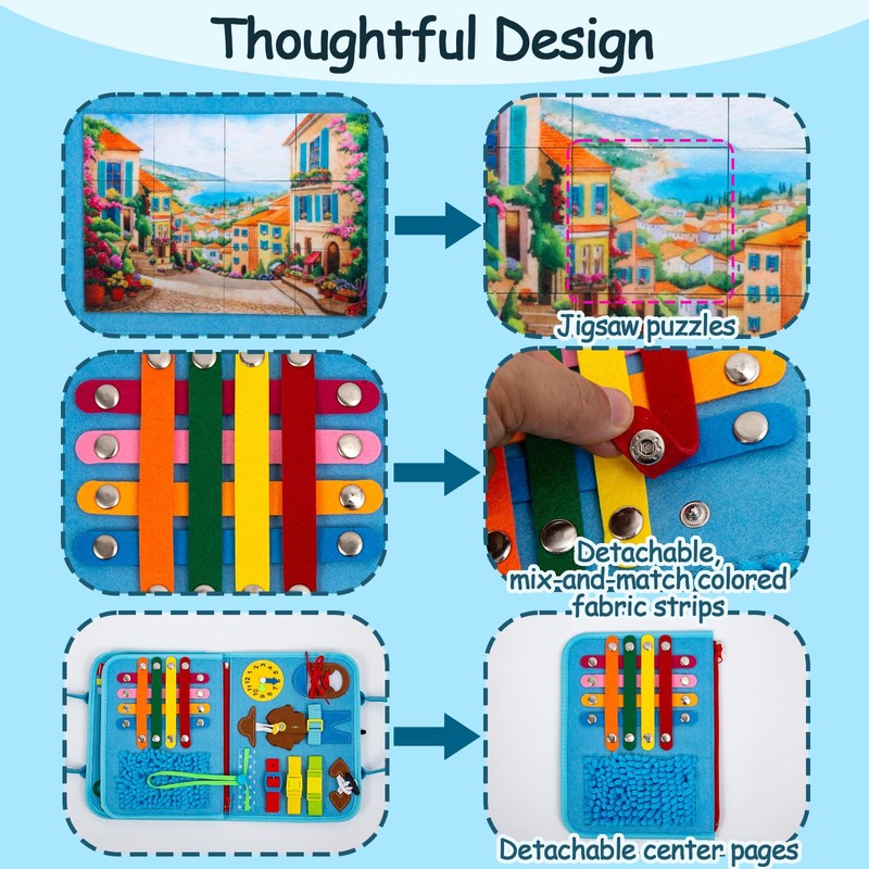 Fidget Blanket for Adults with Dementia, Dementia Fidget Toys for