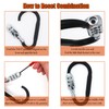 Combination Carabiner Clips,V-Resourcing Resettable 3 Dial Digit Combination Lock Carabiner