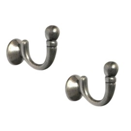 Ball End Curtain Holdbacks Hooks Gun Metal Ball End Curtain Holdbacks Hooks U Shaped Curtain Tie Hooks Curtain Drapery Hold Back Tie Back Hooks for Curtains Clothes Coat Hanger Hooks Pack of 2.