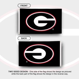 Desert Cactus University of Georgia Flag Bulldogs UGA Dawgs Banners 100% Polyester Indoor Outdoor 3x5 feet Flags (Design 2)