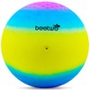 Beetwo Bouncy Kickball, PVC Children's Play Ball, Multicoloured Rainbow Ball,