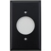 Black Single 1 Gang Wall Plate - 20 Amp Locking Outlet - Opening Is 1 5/8"
