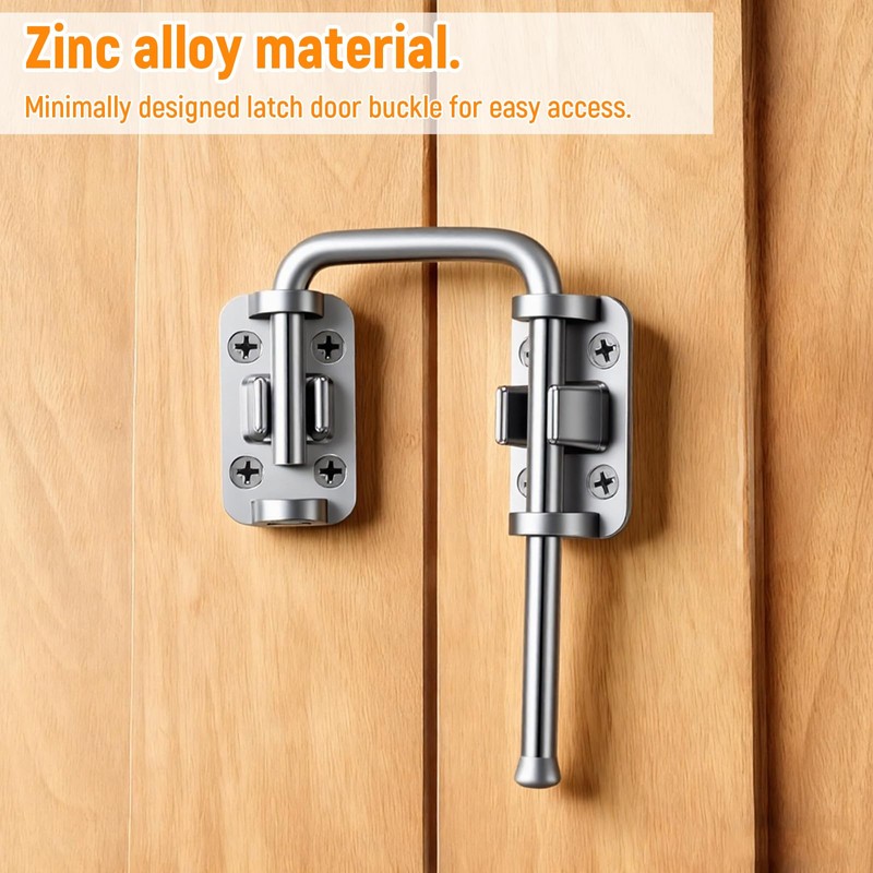 Mabor Sliding Door Lock, Patio Door Loop Lock with Rotary