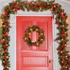 Lyrow 18 ft 3 Pcs Lighted Christmas Garland with Red