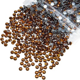 qiipii 10000PCS 2mm Dark Brown Crystal Resin Rhinestones for Crafting Flatback Chocolate Stones Bulk SS6 Dark Coffee Diamonds Crystals Gems Charms for Nails Face Eyes Makeup Tumblers DIY Crafts Shoes