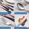 Moxinox 20-Piece Black Red Silverware Set, 18/0 Stainless Steel Colorful
