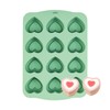 QELEG Silicone Mini Heart Shaped Muffin Pan- Nonstick Silicone Molds