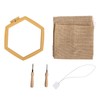 Punch Needle Kit Hex Hoop Glossy Frame Easy Operation Safe