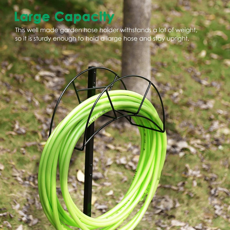 TomCare Garden Hose Holder Detachable Metal Water Hose Holder Holds