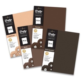 Altenew Crafty Necessities Colored Cardstock Bundle - Coffee Break, Brown, Mocha Colors, 8.5" x 11" Colored Cardstock Set for Cardmaking, Scrapbooking, Journaling, DIY Crafts