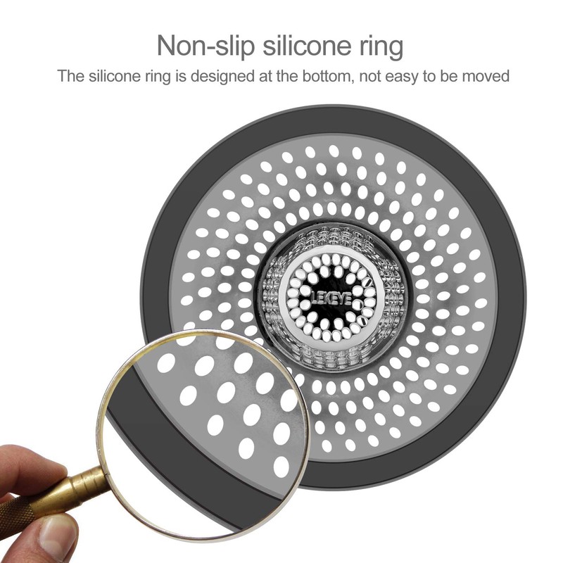 LEKEYE Drain Hair Catcher/Bathtub Shower Drain Hair Trap/Strainer Stainless Steel