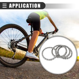 Motoforti Universal Bike Ball Bearing Retainer, 33.5mm ID, Silver Tone, 4 Pcs