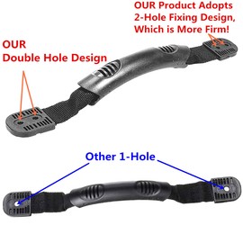 wollcocer 2-Hole Kayak Carry Handles 4 Pack with Screws Rubber Kayak Handle Replacement for Ocean Kayak Lifetime Kayaks Pelican Perception Boat Canoe Handle Kayak Parts Black