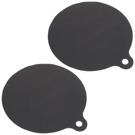 KALLORY 2pcs Induction Cooktop Mat, Cooktop Scratch Protector Silicone Stove Top Cover Round Heat-Insulation Pad