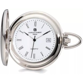 Charles Hubert White Dial Pocket Watch w/ Shield