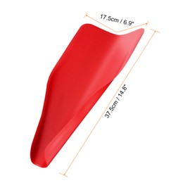 sourcing map 2pcs Draining Tool Oil Funnel 14.8" x 6.9" Soft Leather Flexible Reusable Drain Oil Funnel for Trucks Motorcycles Automobiles, Red