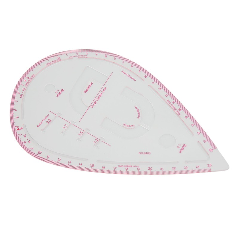 5pcs 6403 Curve Ruler Set Multifunctional Plastic Curve Pattern Ruler