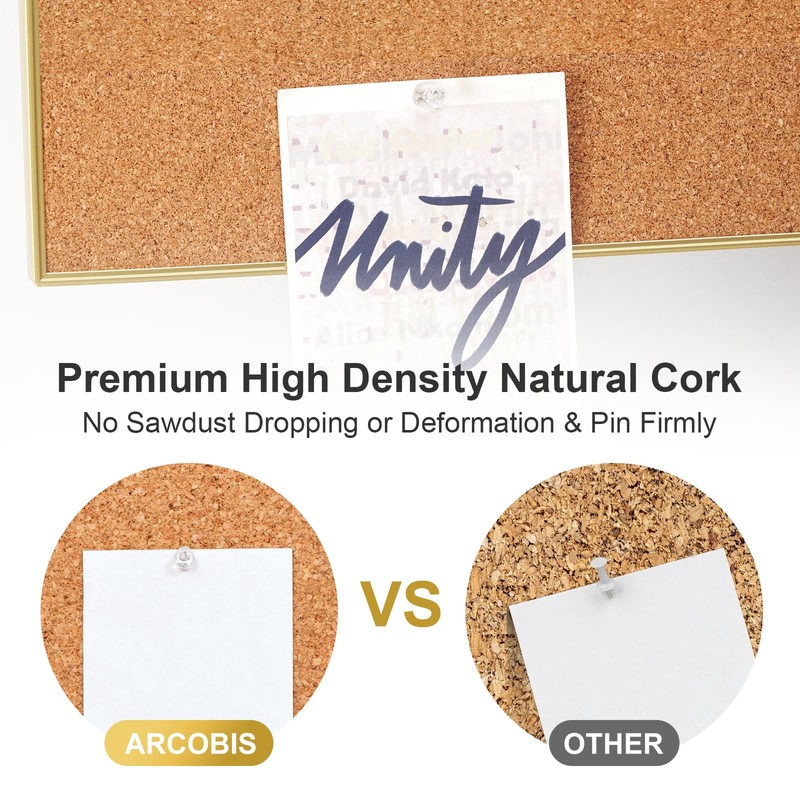 ARCOBIS Cork Board White Board Combo, 36 x 24 Inch