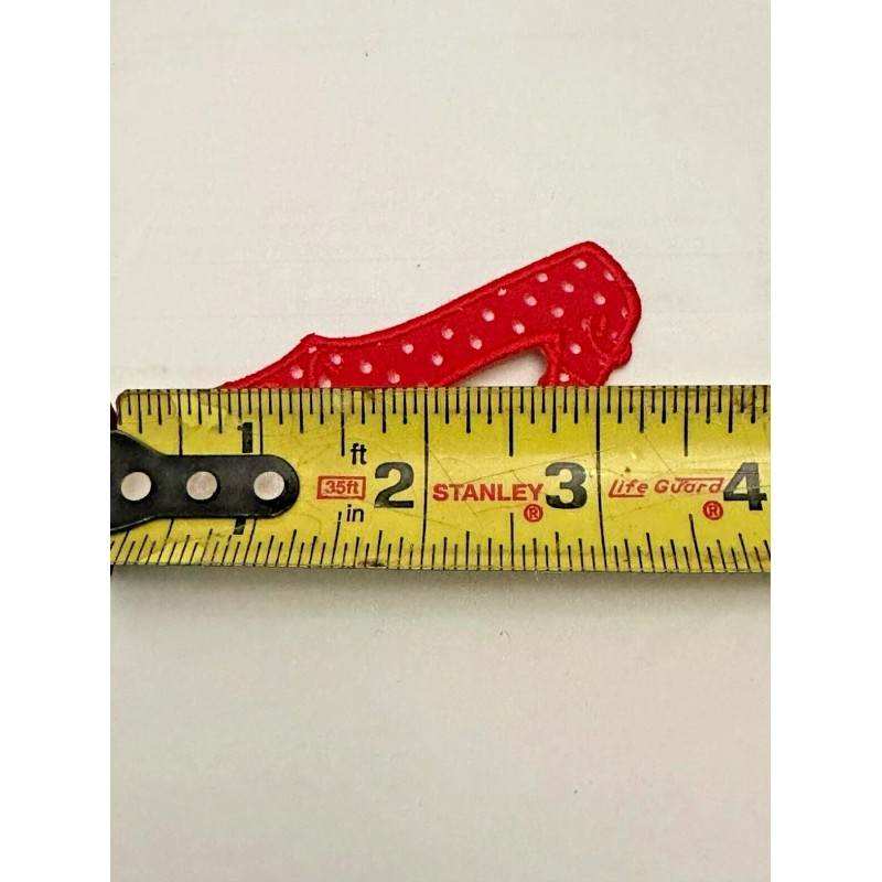Unbranded Left HIGH HEEL SHOE Red with white dots Iron