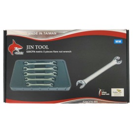 JIN TOOL Flare Nut Wrench,Line Wrench,Break Line Wrench,High Torque,Size 9x11, 10x12,13x14, 15x17, 16x18.,Gift for Man,With wrench Tray & Color Box.