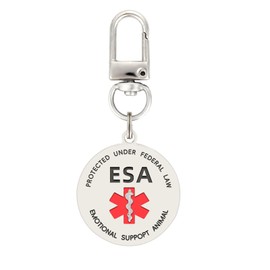 Emotional Support Dog tag, ESA ID Tag Easily Attach to Vest, Collar, Harness (Large)
