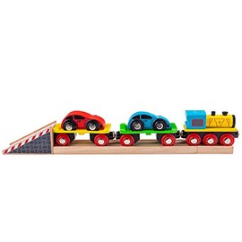 Bigjigs Rail Wooden Car Loader - Other Major Rail Brands are Compatible