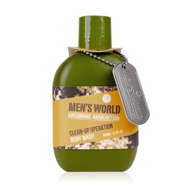 Accentra Men's World Shower Gel in Cool Camouflage Look Including 200 ml Shower Gel and Dog Tag