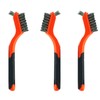 3pcs Small Stainless Steel Little Wire Brushes Set for Cleaning
