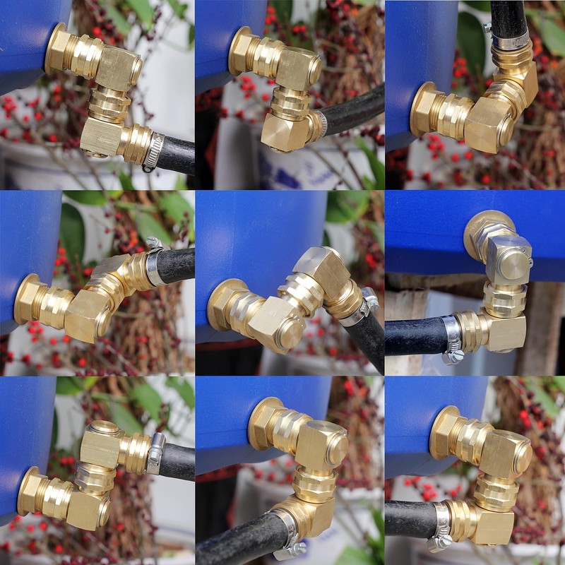 YELUN Garden Hose Swivel elbow Connector 90 Degree Solid Brass